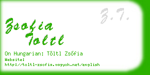 zsofia toltl business card