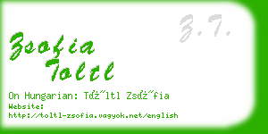 zsofia toltl business card